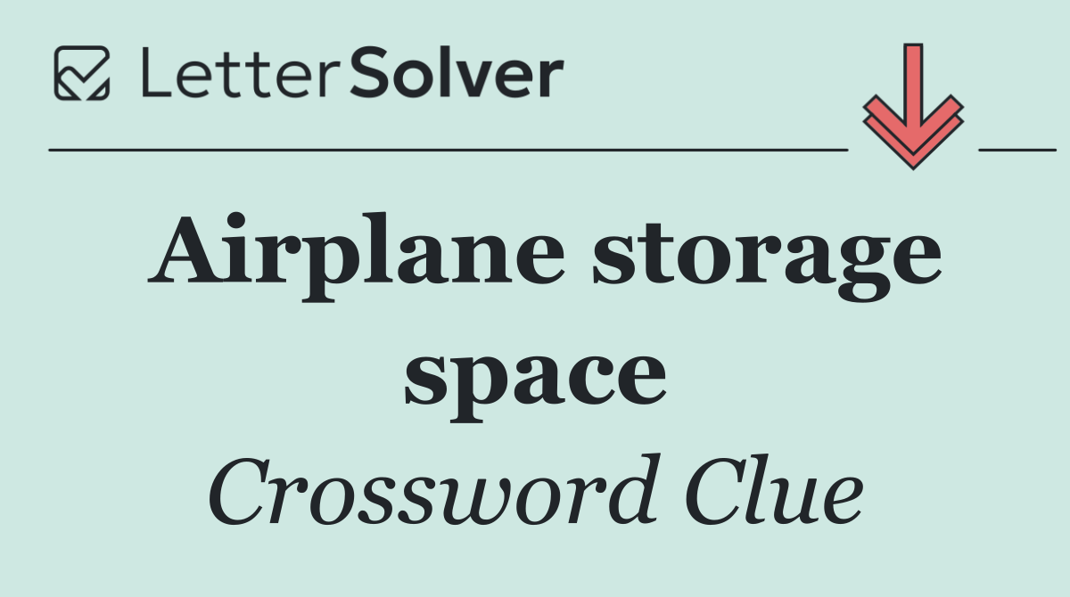 Airplane storage space