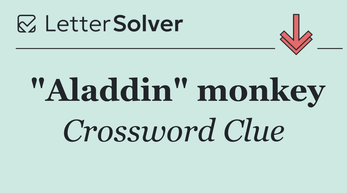 "Aladdin" monkey