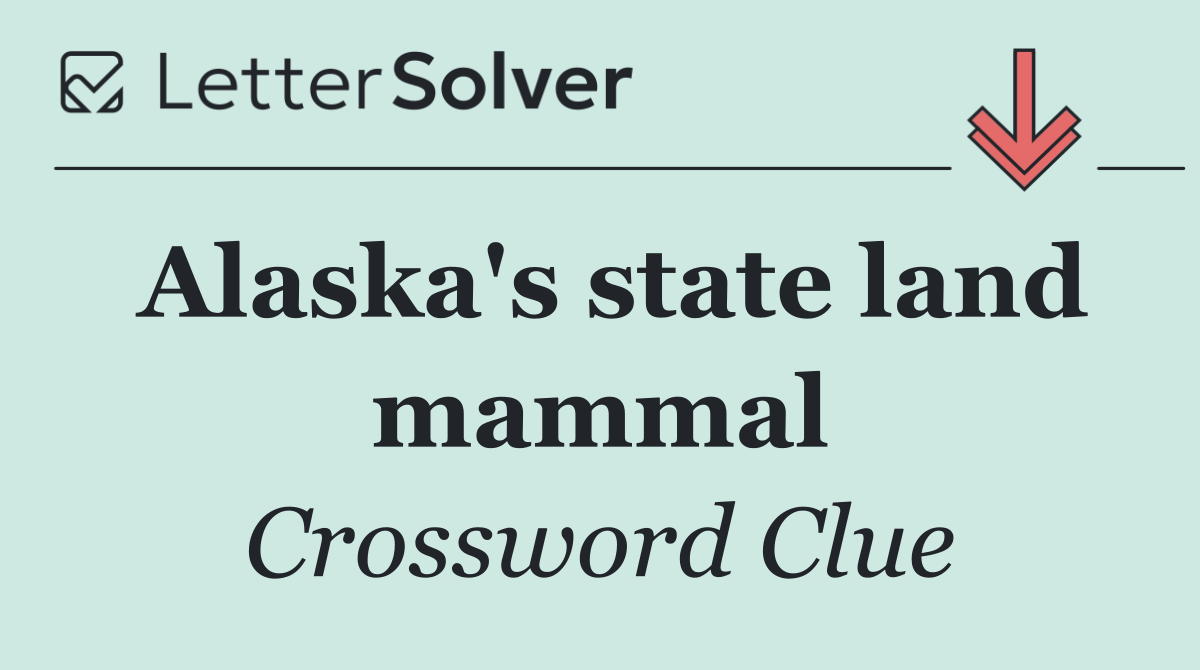 Alaska's state land mammal