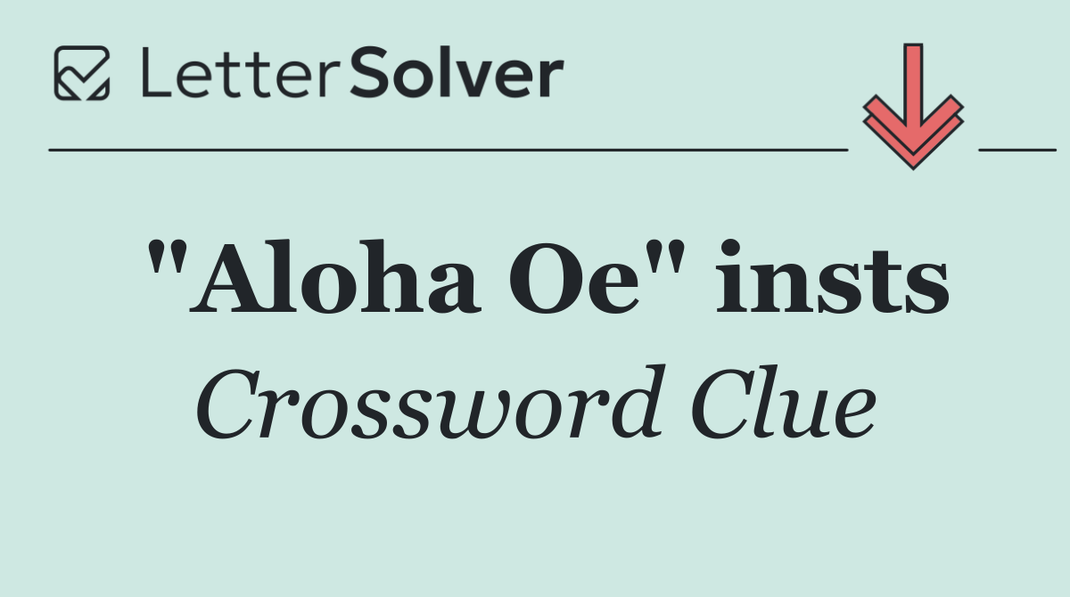 "Aloha Oe" insts