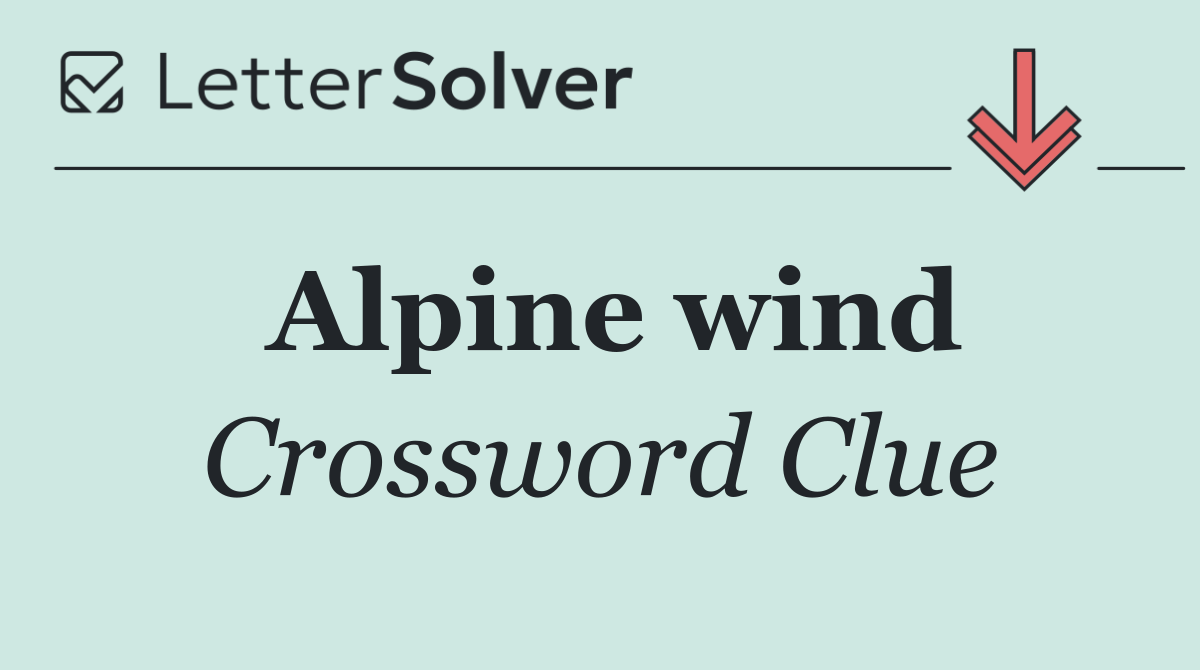 Alpine wind