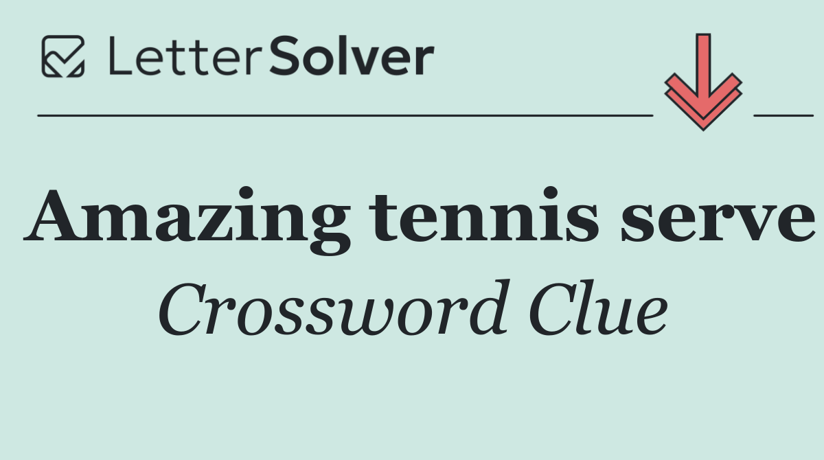 Amazing tennis serve