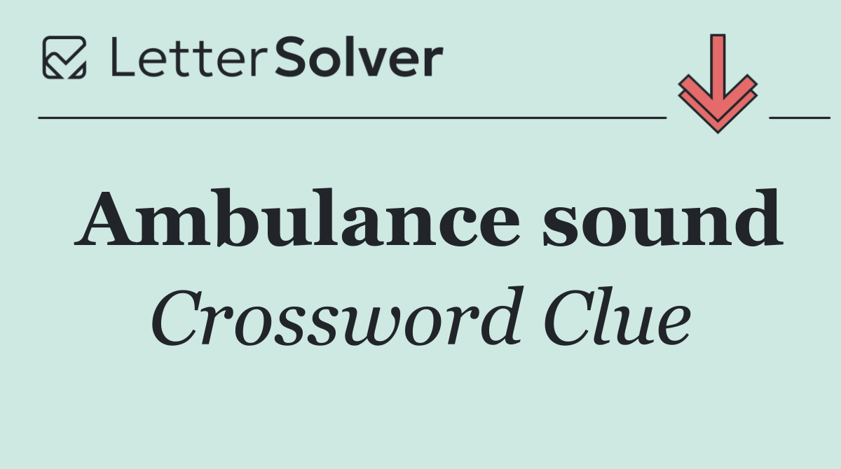 Ambulance sound