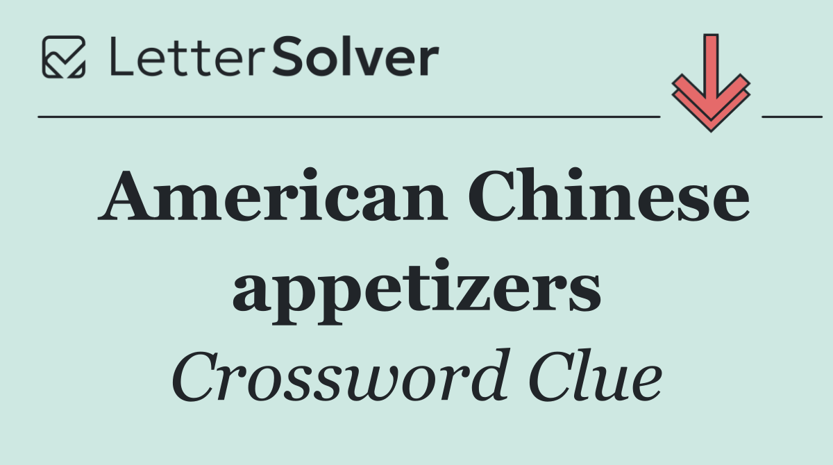 American Chinese appetizers
