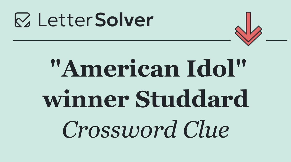 "American Idol" winner Studdard