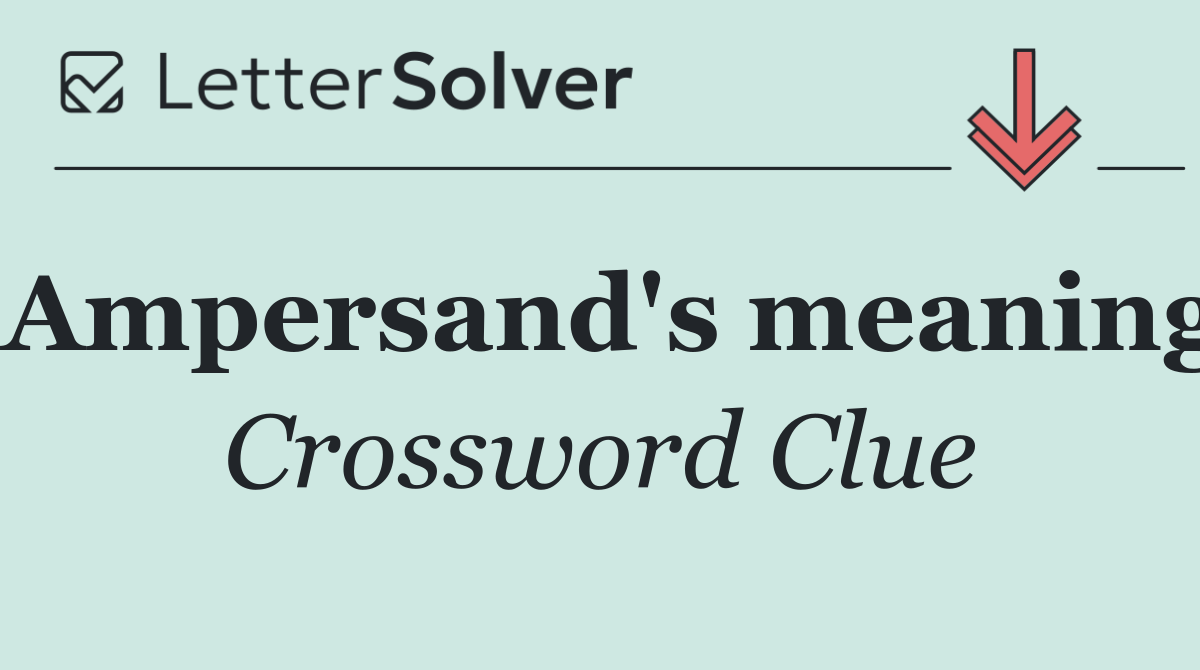 Ampersand's meaning