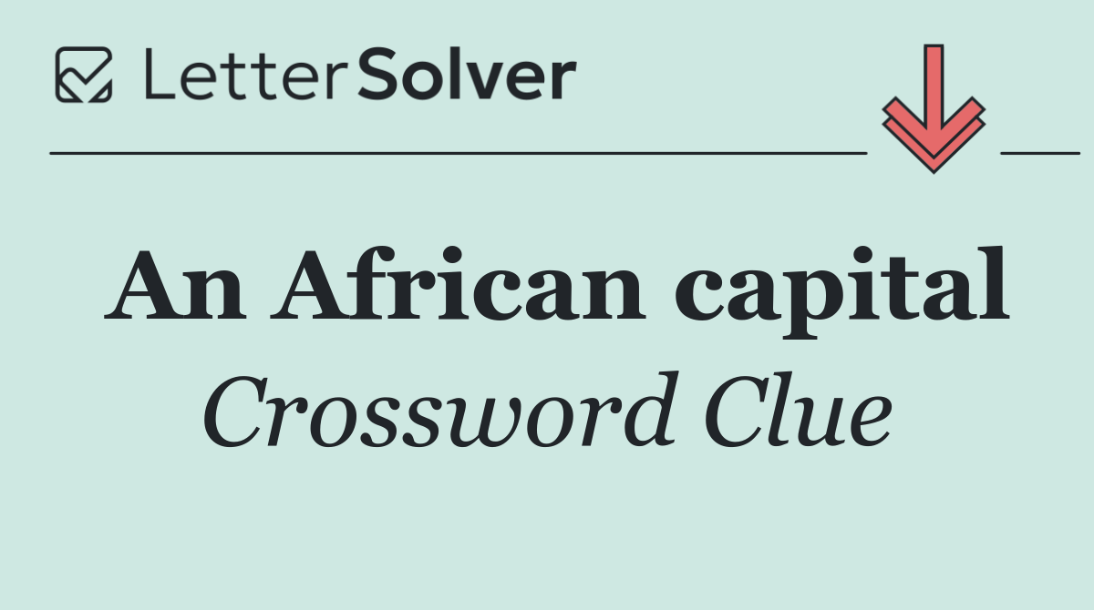 An African capital
