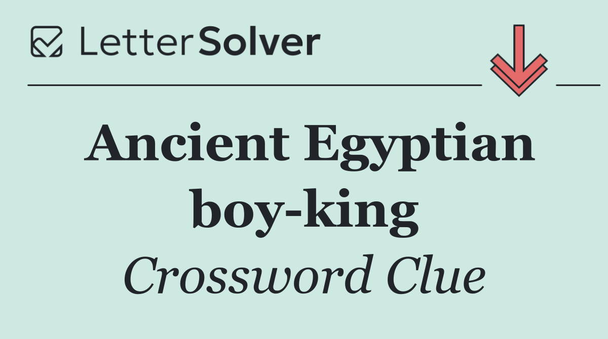 Ancient Egyptian boy king