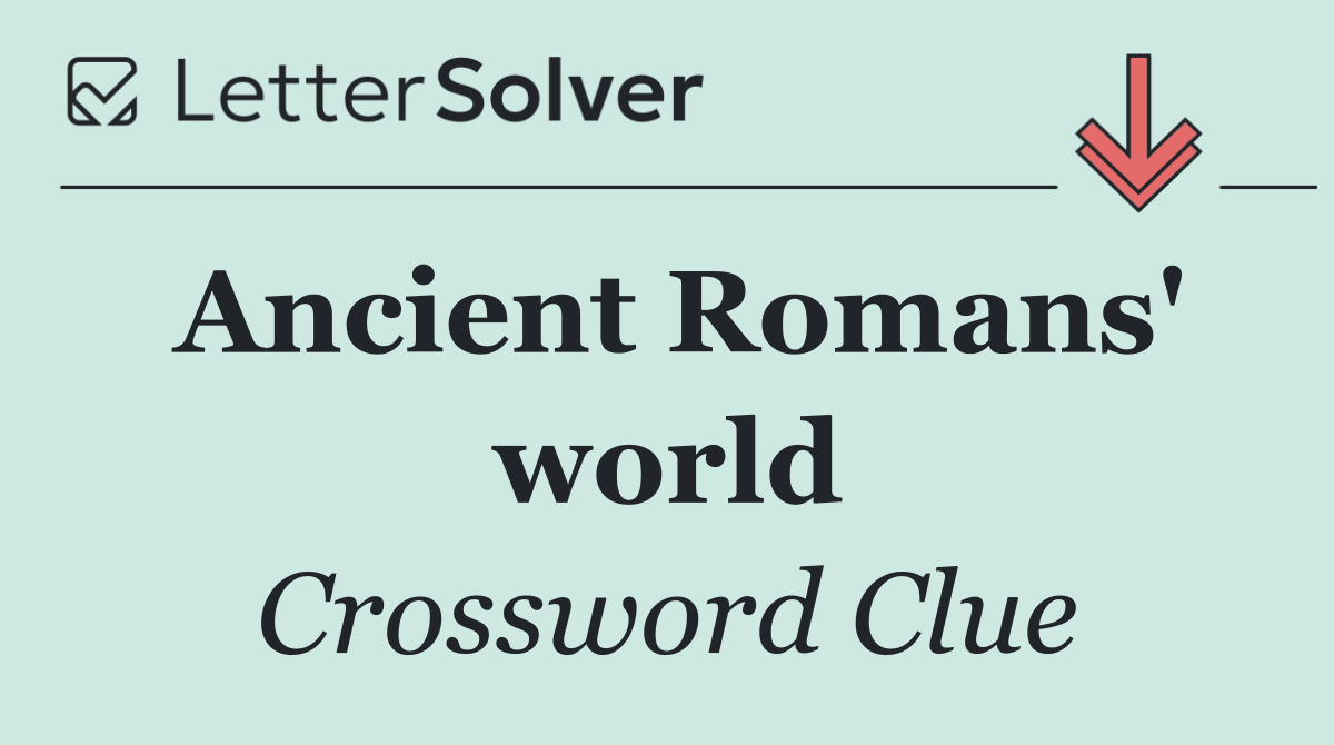 Ancient Romans' world