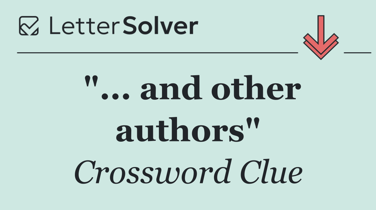 "... and other authors"