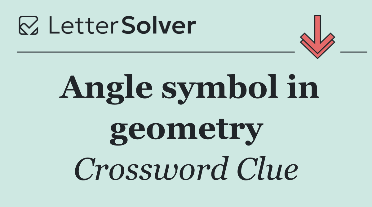 Angle symbol in geometry