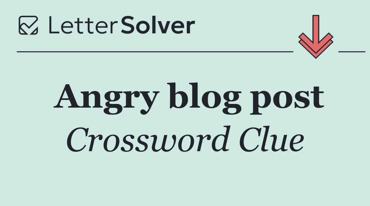 Angry blog post