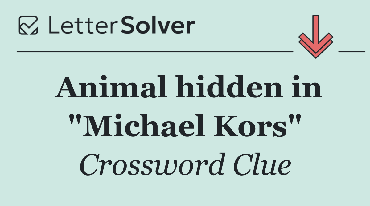 Animal hidden in "Michael Kors"