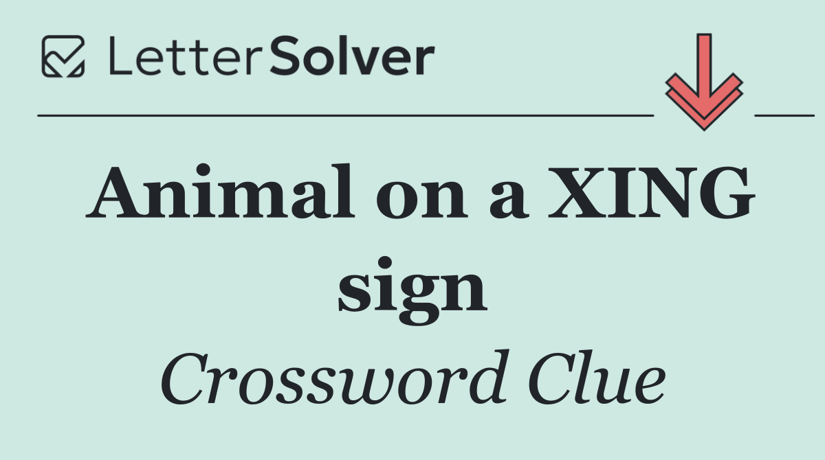 Animal on a XING sign