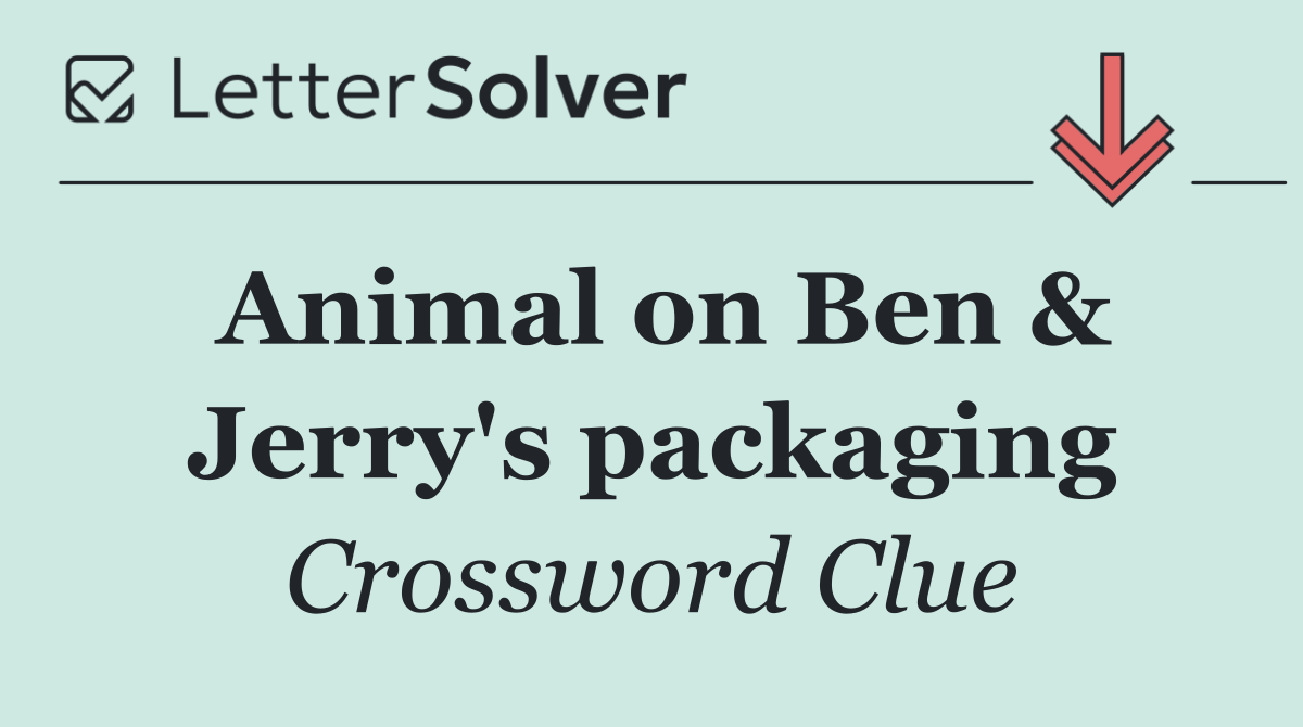 Animal on Ben & Jerry's packaging