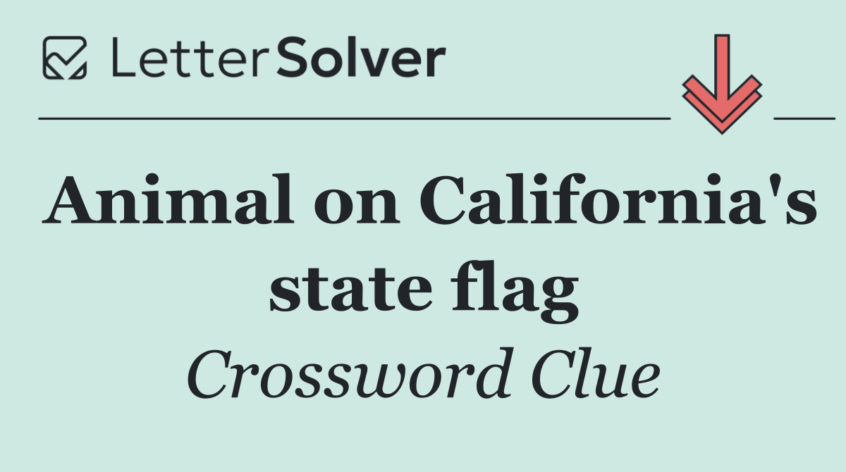 Animal on California's state flag