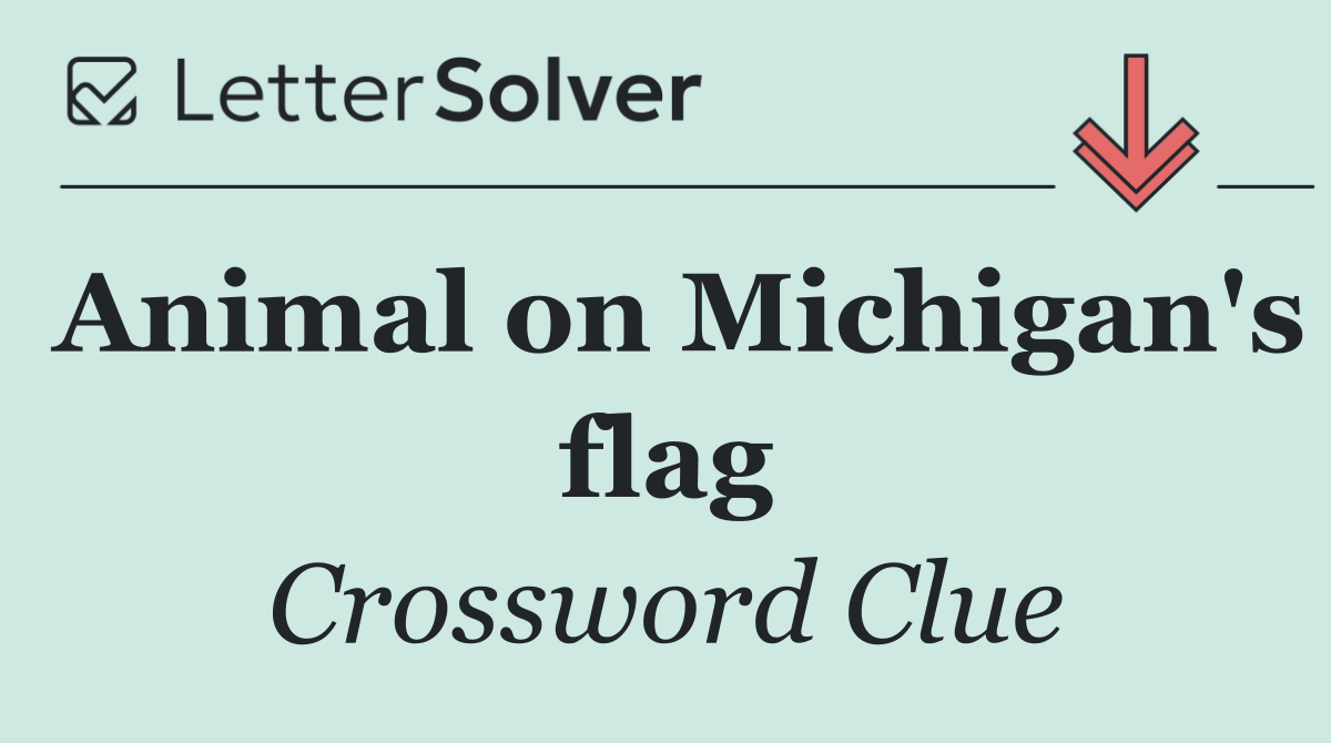 Animal on Michigan's flag
