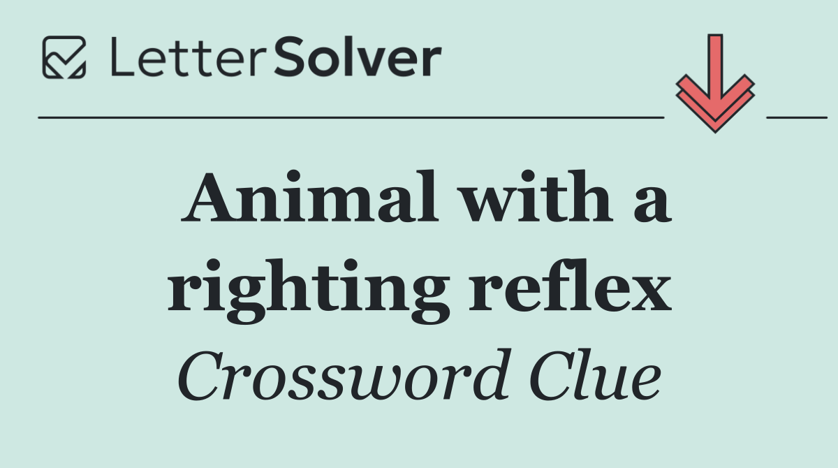 Animal with a righting reflex