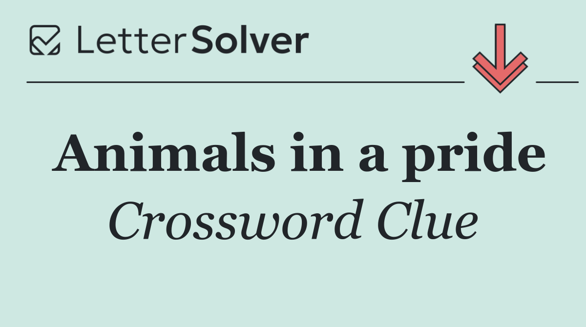 Animals in a pride
