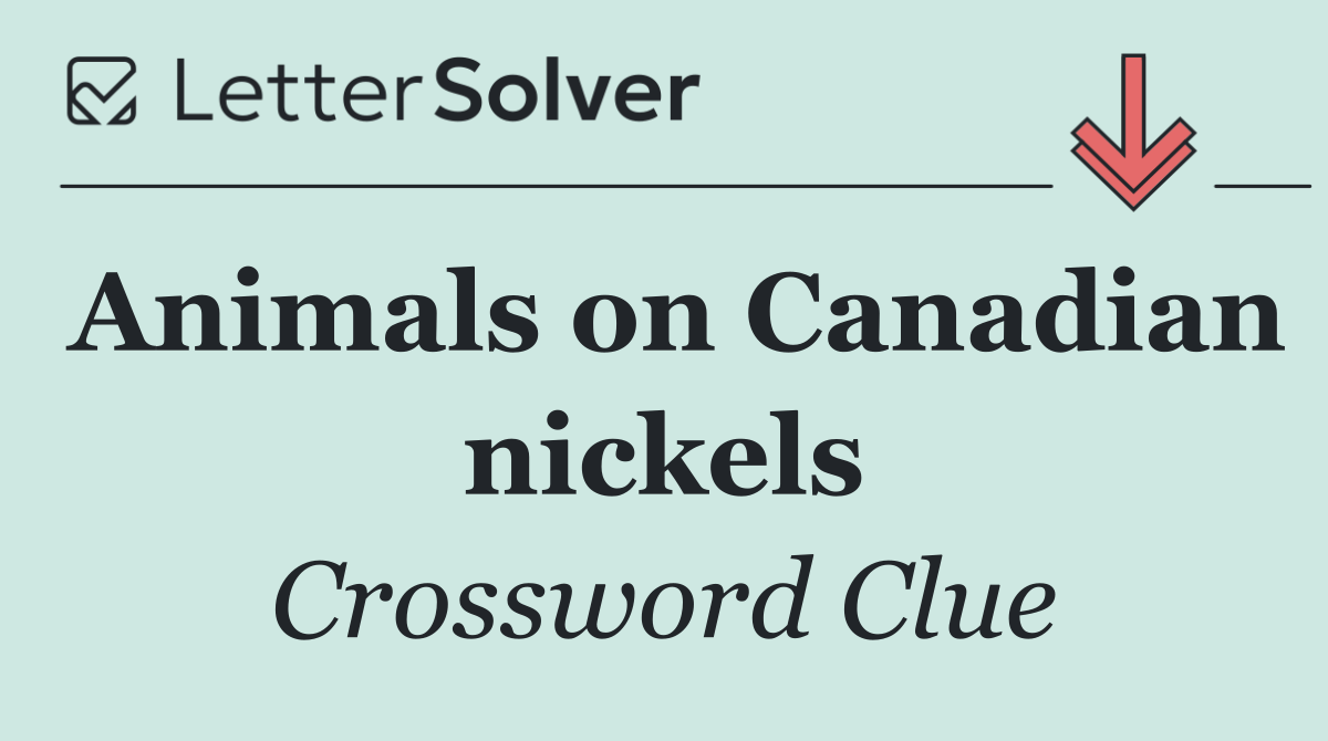Animals on Canadian nickels