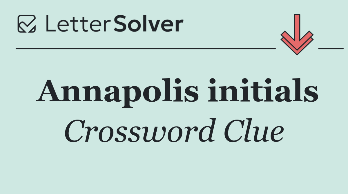 Annapolis initials