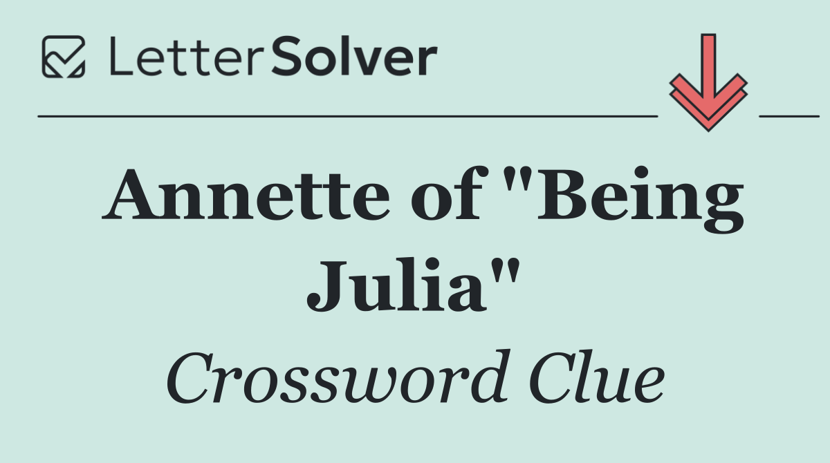 Annette of "Being Julia"