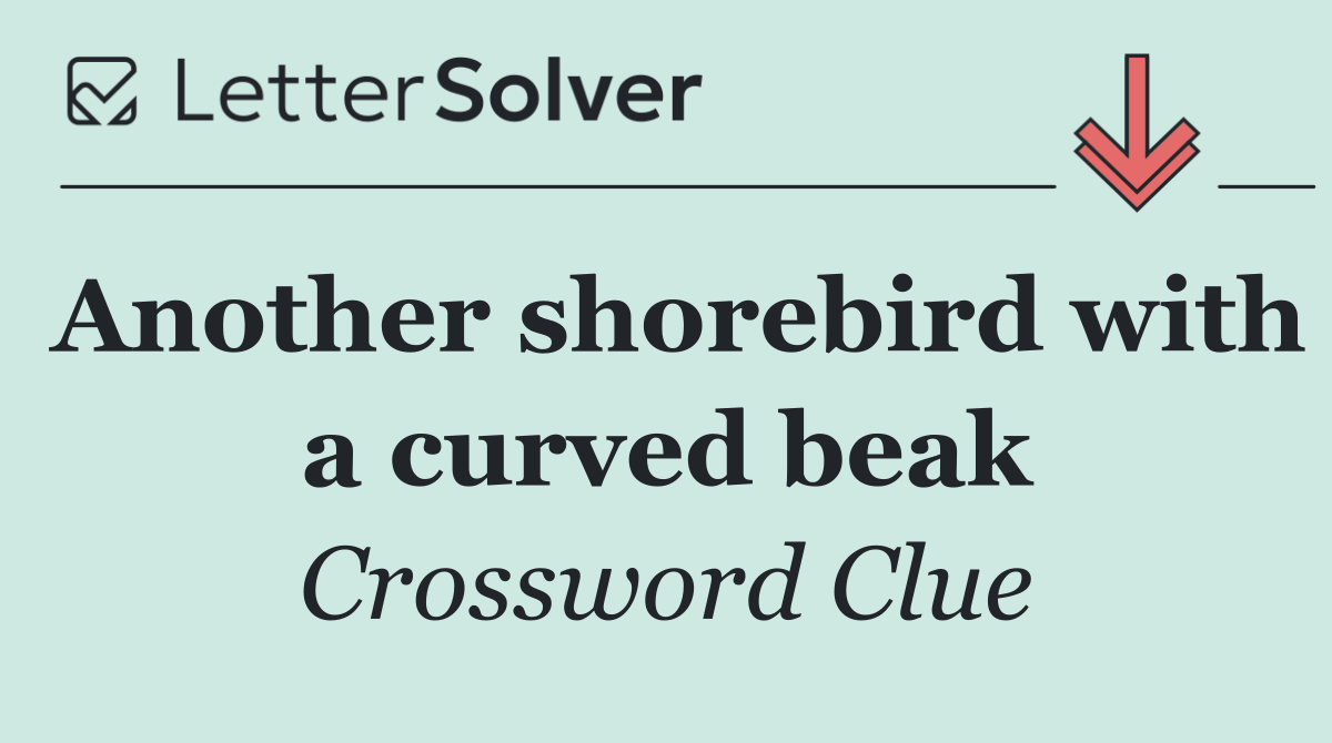 Another shorebird with a curved beak