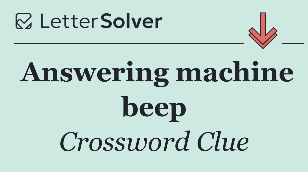 Answering machine beep