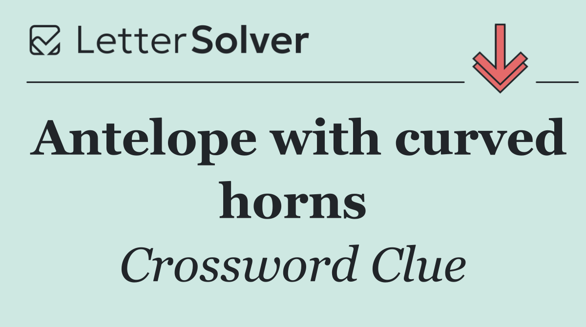 Antelope with curved horns