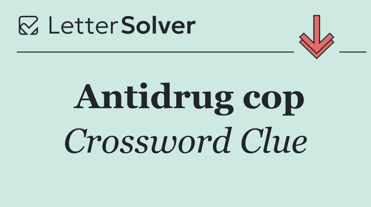 Antidrug cop