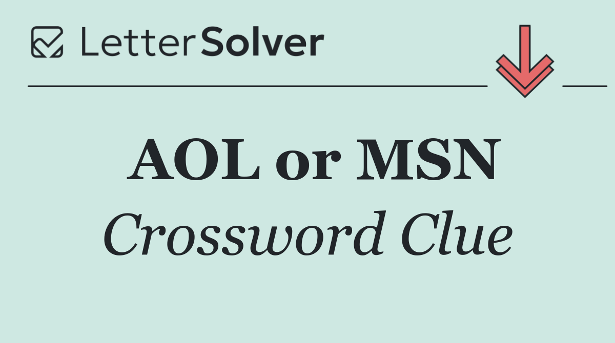 AOL or MSN