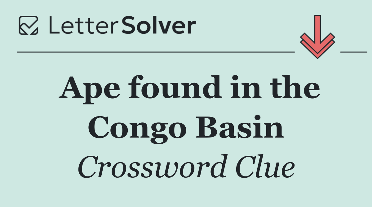 Ape found in the Congo Basin