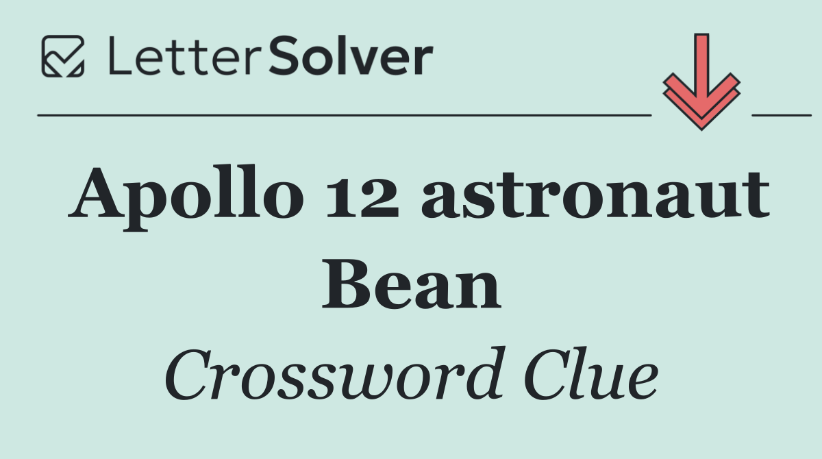 Apollo 12 astronaut Bean