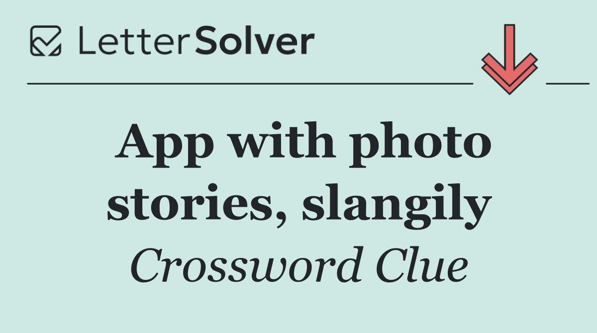 App with photo stories, slangily