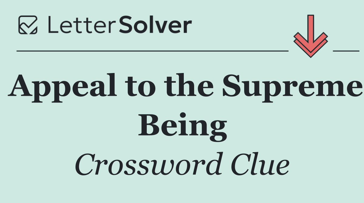 Appeal to the Supreme Being