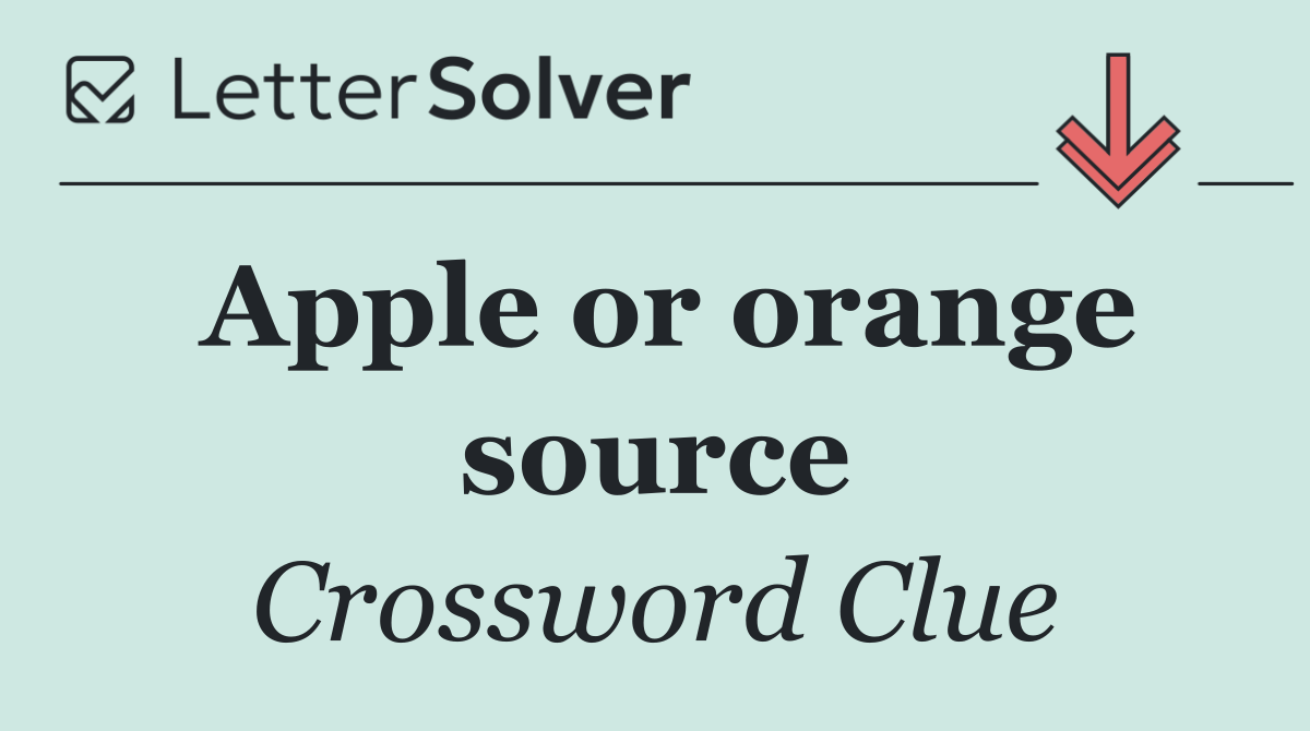 Apple or orange source