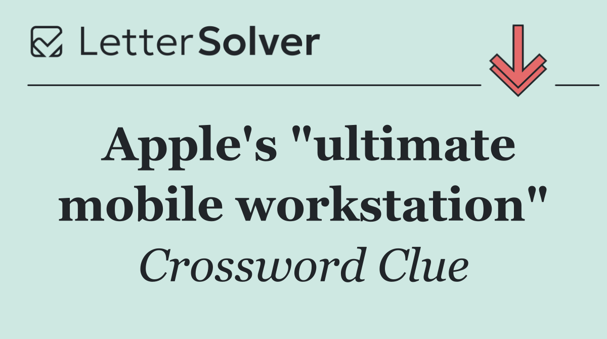 Apple's "ultimate mobile workstation"
