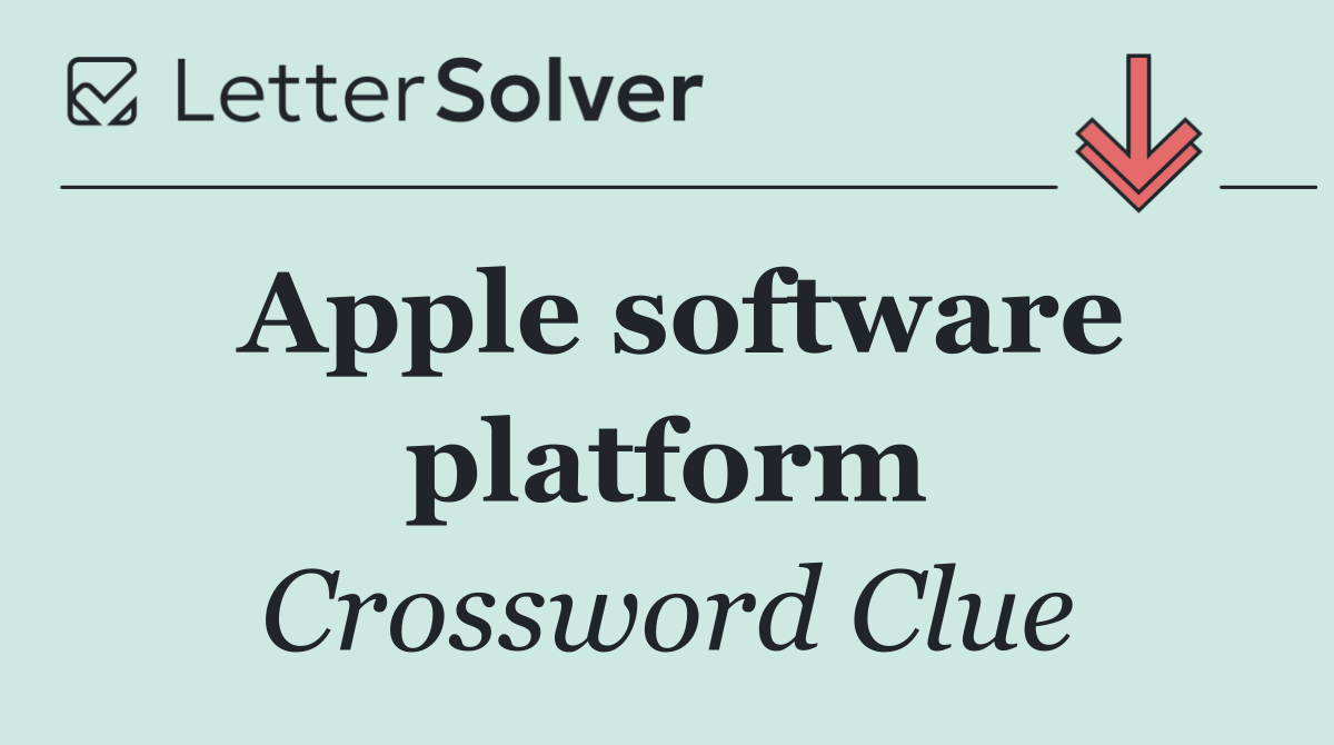 Apple software platform