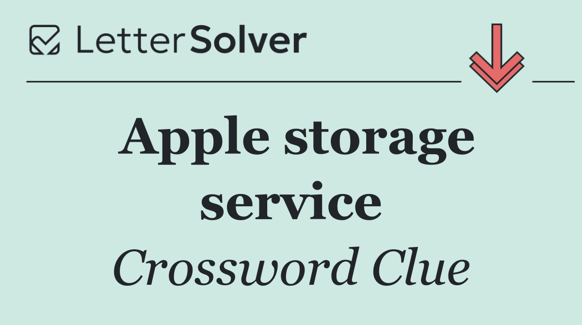 Apple storage service