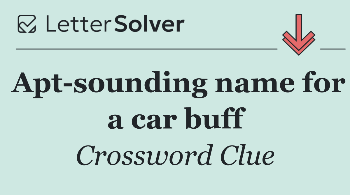 Apt sounding name for a car buff