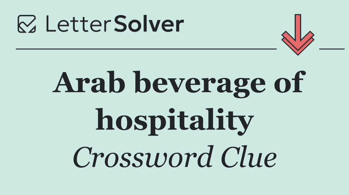 Arab beverage of hospitality