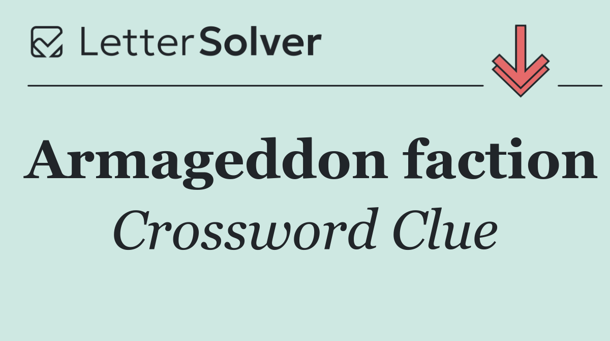 Armageddon faction