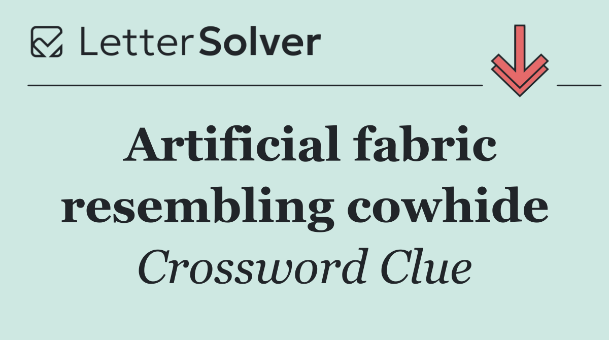 Artificial fabric resembling cowhide