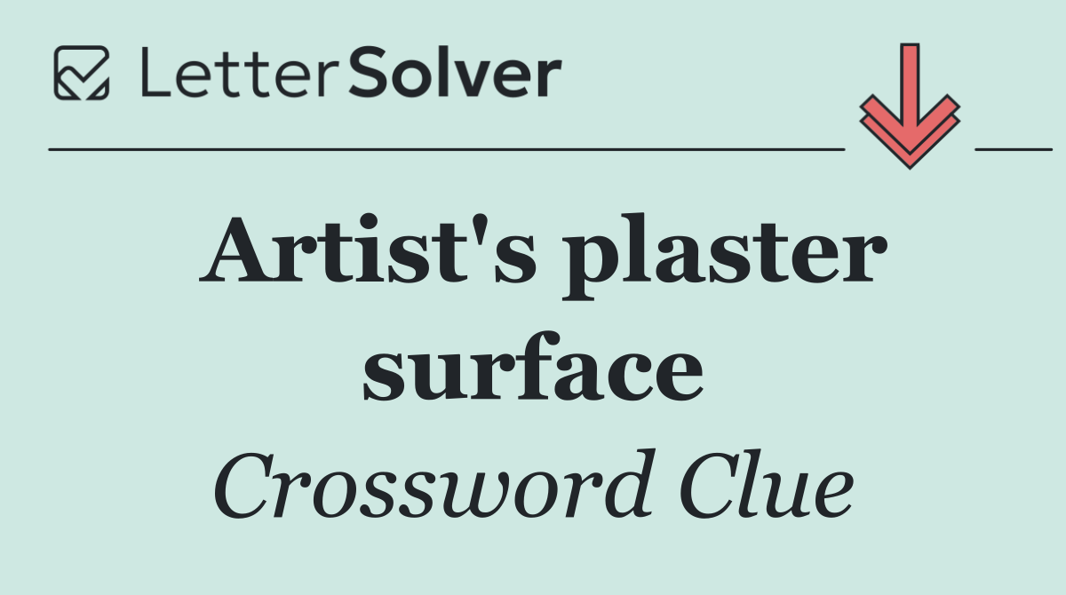 Artist's plaster surface
