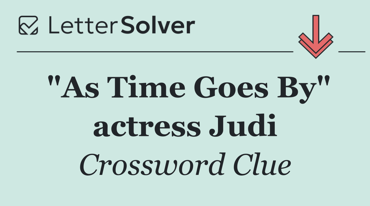 "As Time Goes By" actress Judi