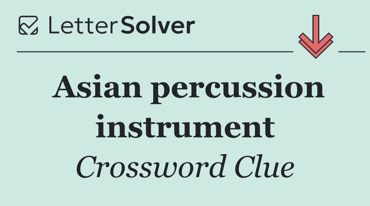 Asian percussion instrument