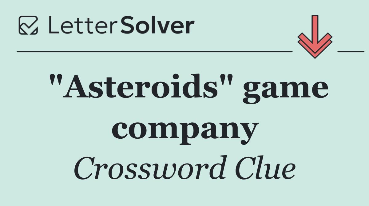"Asteroids" game company