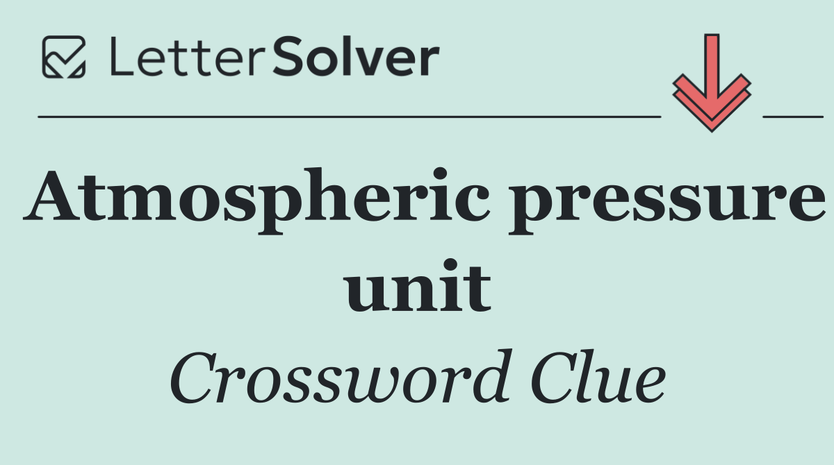 Atmospheric pressure unit