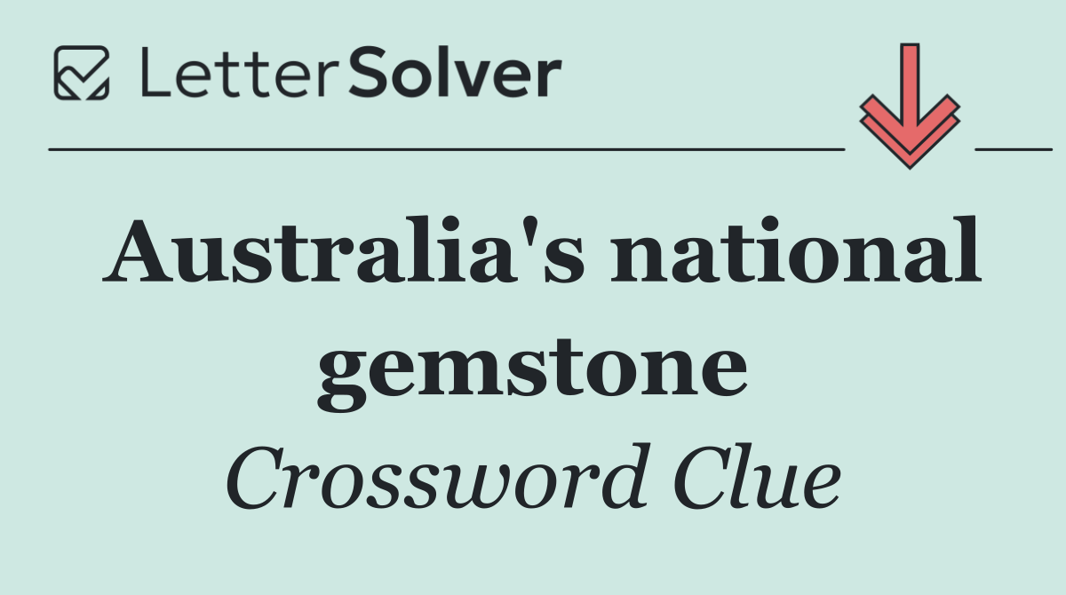 Australia's national gemstone