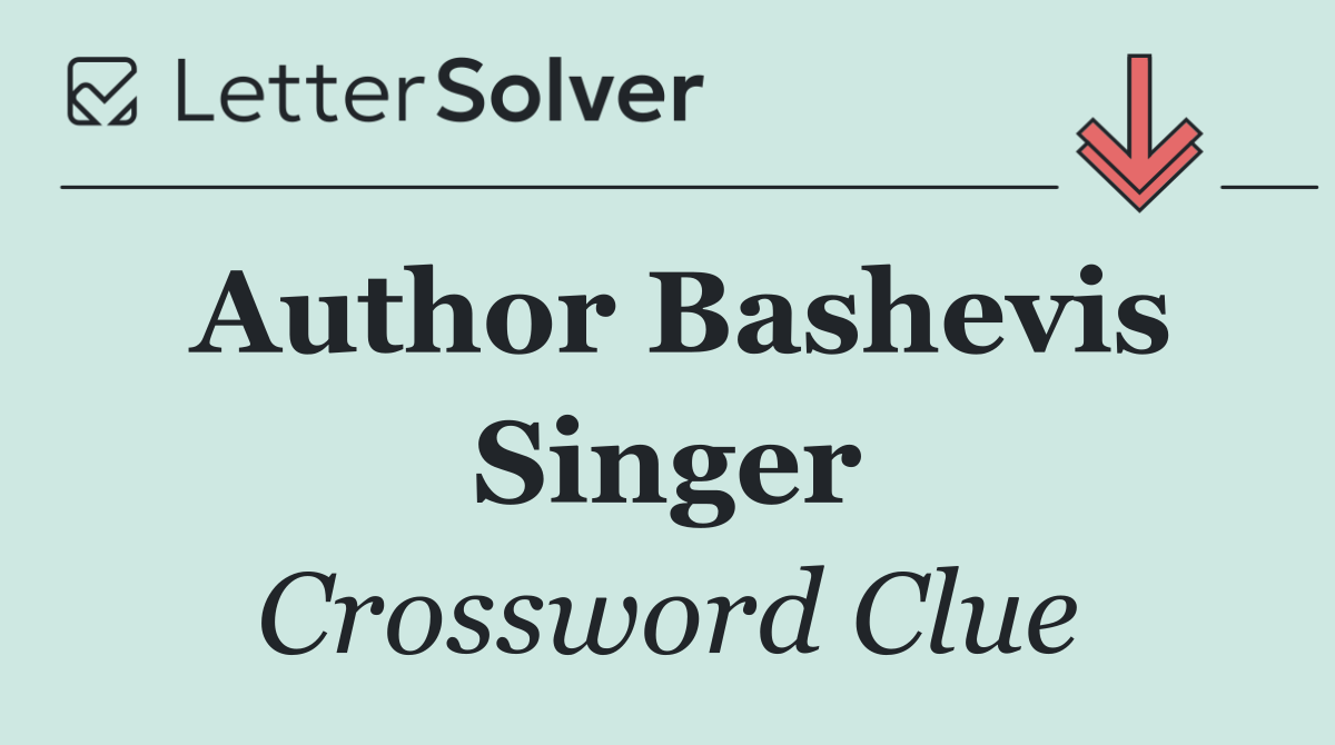 Author Bashevis Singer